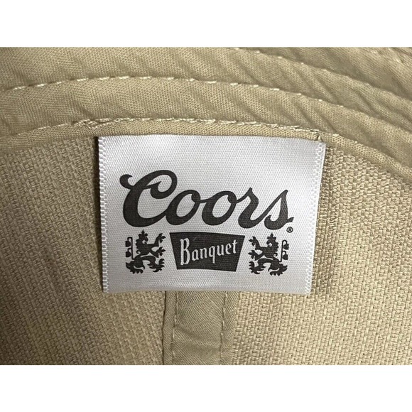 Coors Beer Khaki Corduroy Snapback Golden Colorado Banquet Trucker Hat Cap New - Picture 15 of 15